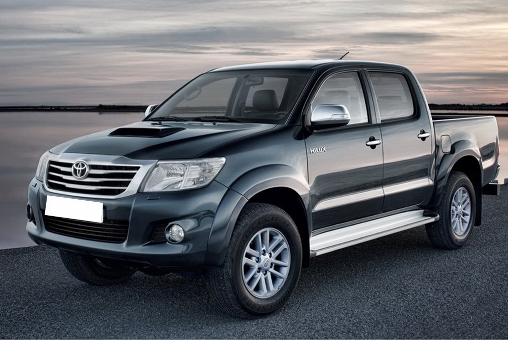 Image of a car named Toyota Pickup Double Cabin available for rental at Forbhic Travel with a description that says Versatile and sturdy, the Double Cabin Pickup is perfect for transporting both passengers and cargo. Great for group trips or adventure tours.

Engine: 2.8L 4-cylinder turbocharged diesel

Transmission: 6-speed manual

Drive Type: 4WD

Features: Spacious cabin, large cargo bed, and durable suspension

Ideal For: Cargo transport and off-road work