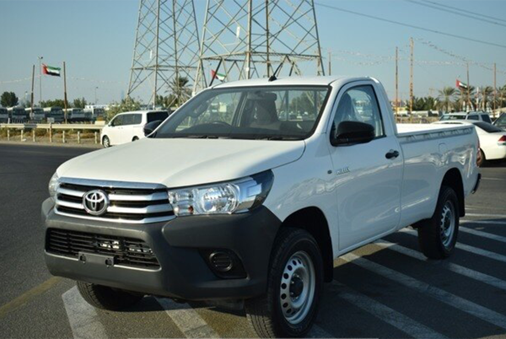 Image of a car named Toyota Pickup Single Cabin available for rental at Forbhic Travel with a description that says Reliable and practical, the Single Cabin Pickup is ideal for cargo transport or solo adventures where durability is key.

Engine: 2.8L 4-cylinder turbocharged diesel

Transmission: 6-speed manual

Drive Type: 4WD

Features: Large cargo bed, durable suspension, and high ground clearance

Ideal For: Heavy-duty transport and off-road tasks